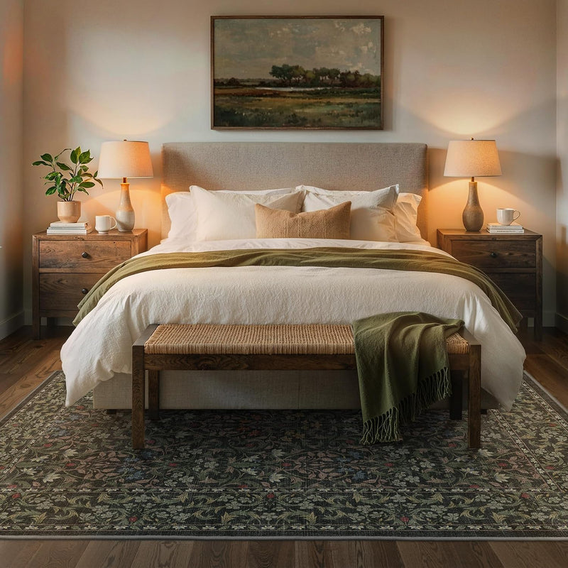 Extra Large Rug Oat Taupe Washable Non-Slip