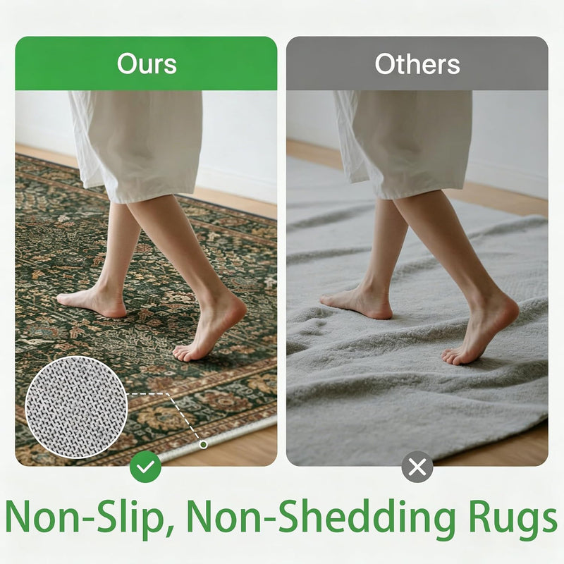 Extra Large Rug Oat Taupe Washable Non-Slip