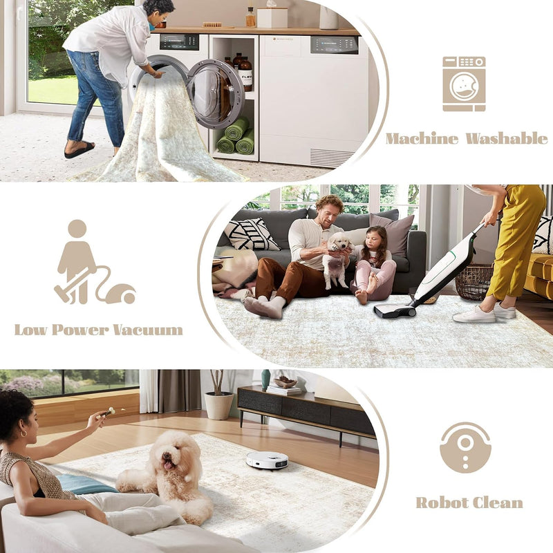 Extra Large Rugs for Living Room Washable Low