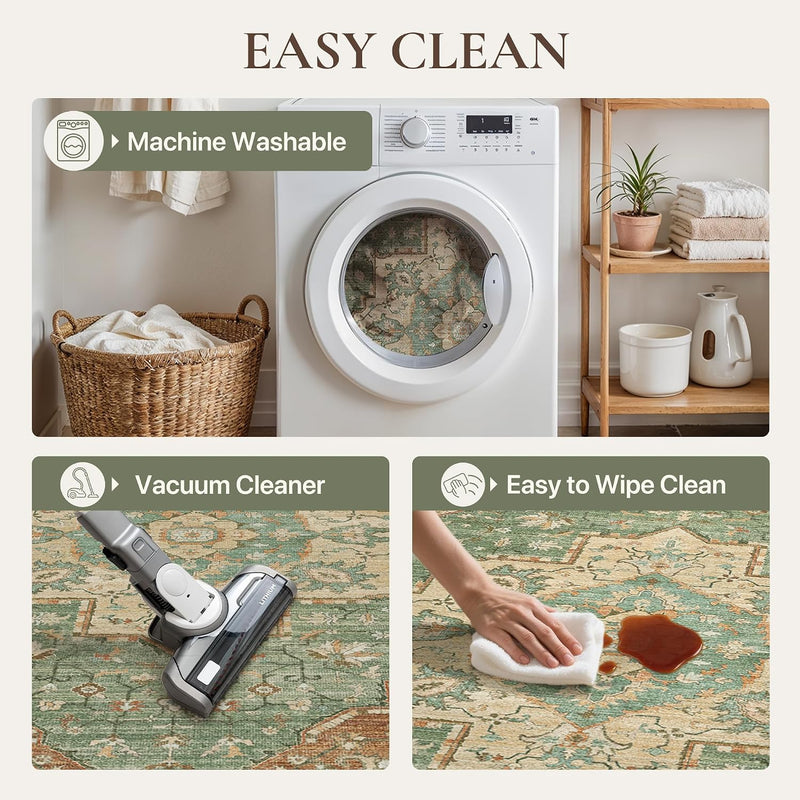 Extra Large Washable Rugs Vintage Area
