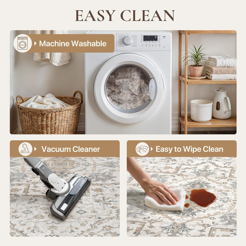 Extra Large Washable Rugs Vintage Area