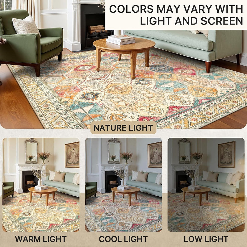 Extra Large Washable Rugs Vintage Area