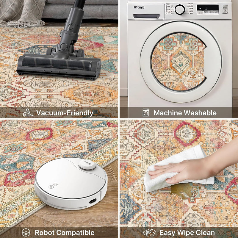 Extra Large Washable Rugs Vintage Area