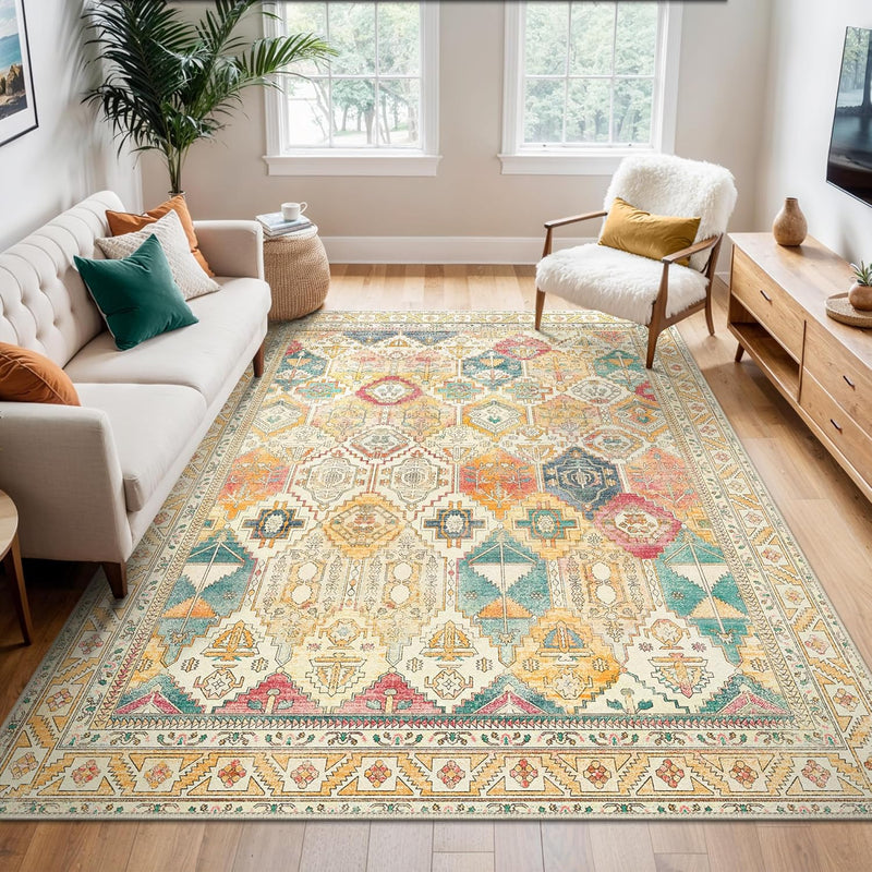 Extra Large Washable Rugs Vintage Area