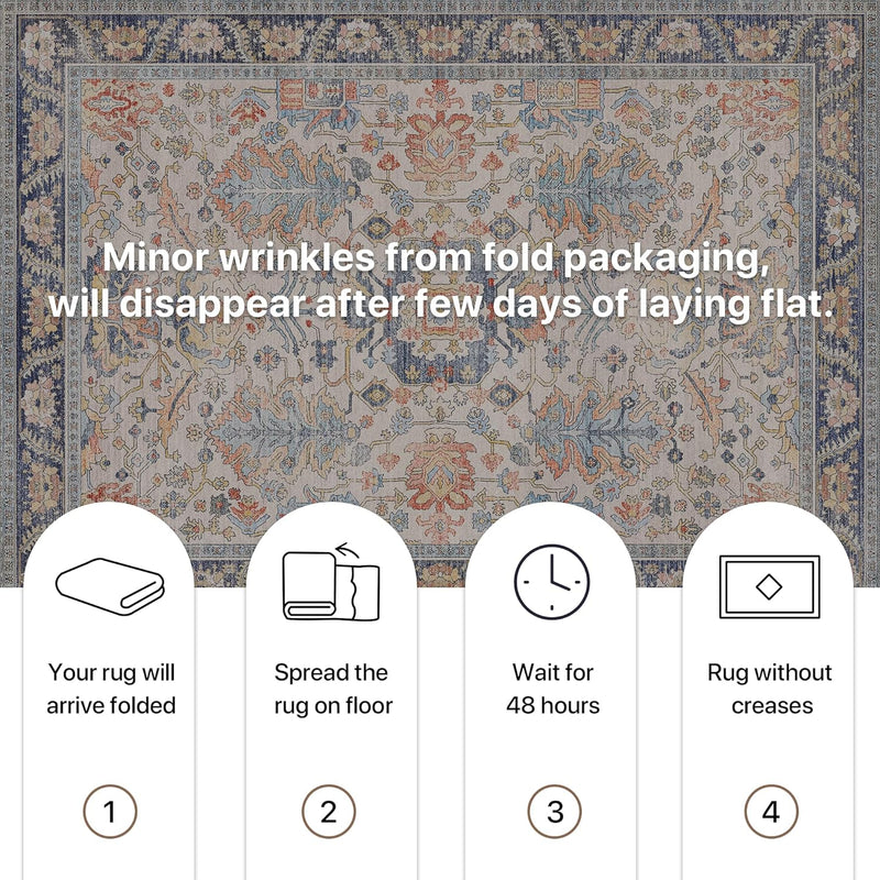 Extra Large Washable Rugs Vintage Area