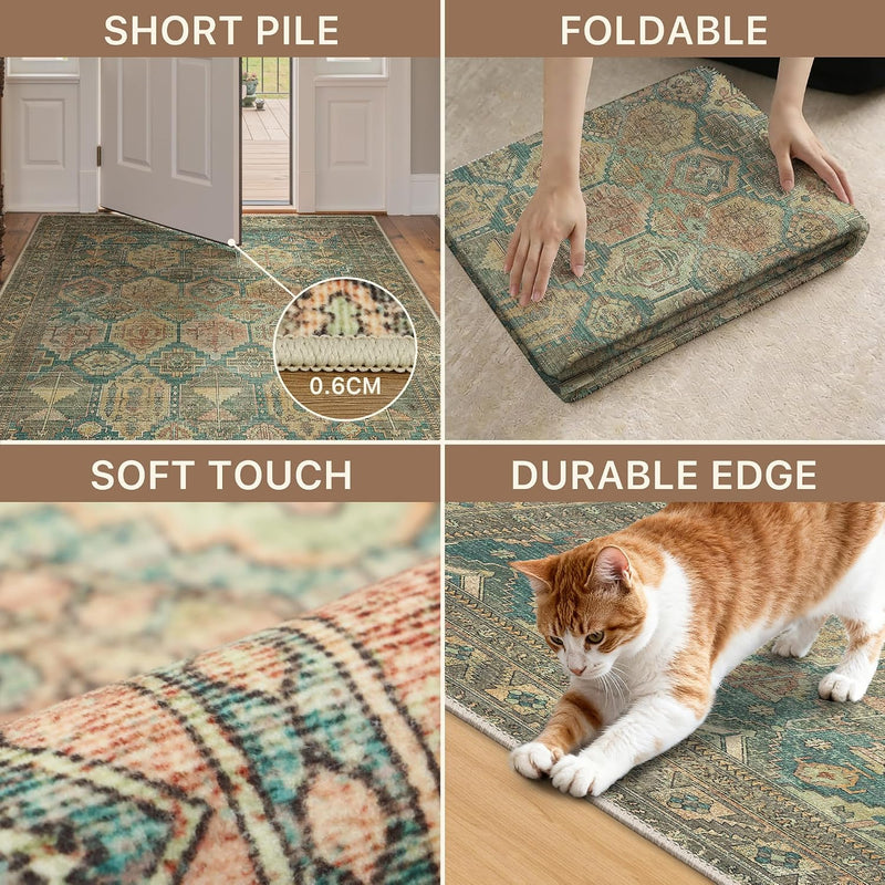 Extra Large Washable Rugs Vintage Area