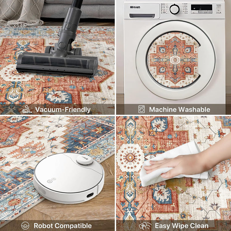 Extra Large Washable Rugs Vintage Area