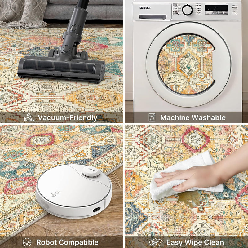 Extra Large Washable Rugs Vintage Area