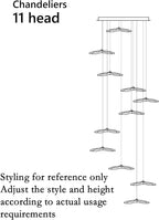 Extra Long Stairwell Chandelier Large Multi-Tier Modern Hanging