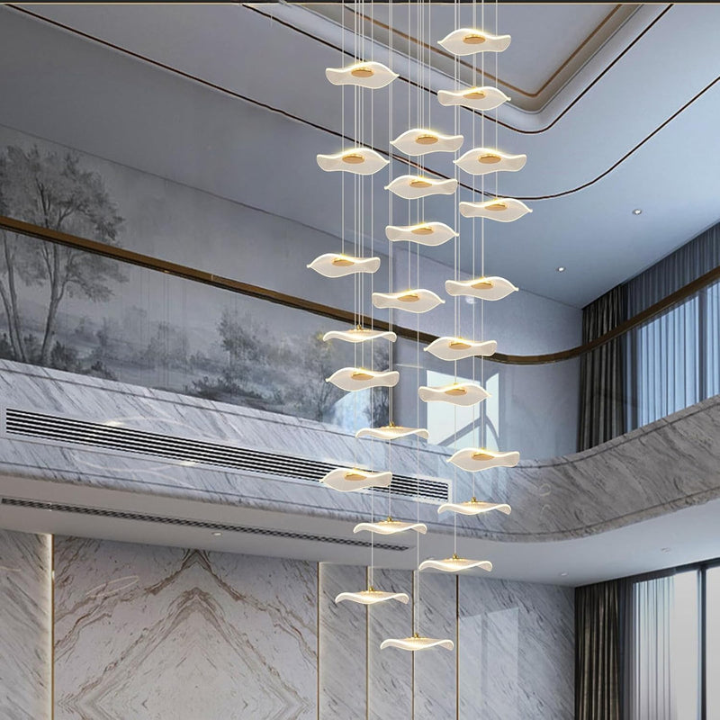 Extra Long Stairwell Chandelier Large Multi-Tier Modern Hanging