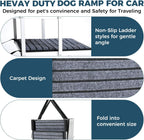 Extra Wide Dog Ramp for Cars Aluminium Step