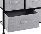 Extra Wide Fabric 5-Drawer Storage Organiser Unit