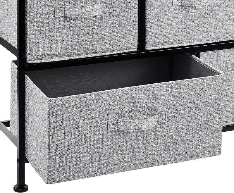 Extra Wide Fabric 5-Drawer Storage Organiser Unit