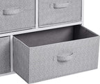 Extra Wide Fabric 5-Drawer Storage Organiser Unit