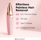 Eyebrow Facial Trimmer: 2 In1 Rechargeable Hair Removal
