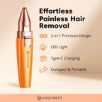 Eyebrow Facial Trimmer: 2 In1 Rechargeable Hair Removal