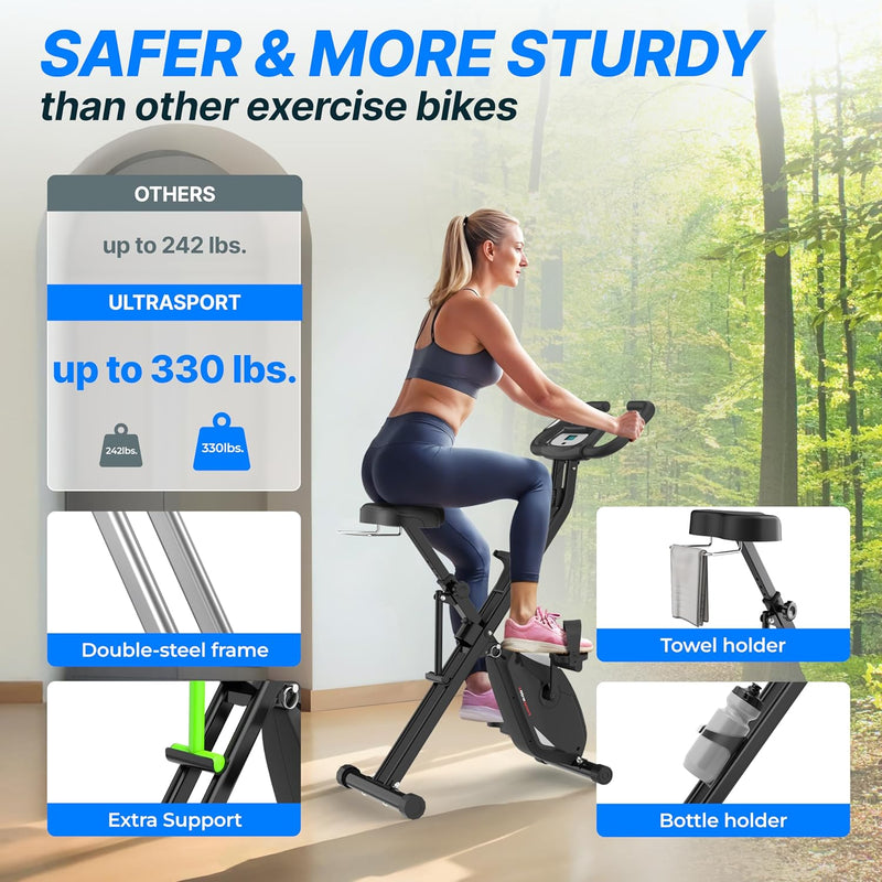 F-Bike Pro Folding Exercise Bike 331 Lbs Capacity