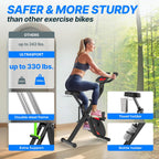 F-Bike Pro Folding Exercise Bike 331 Lbs Capacity