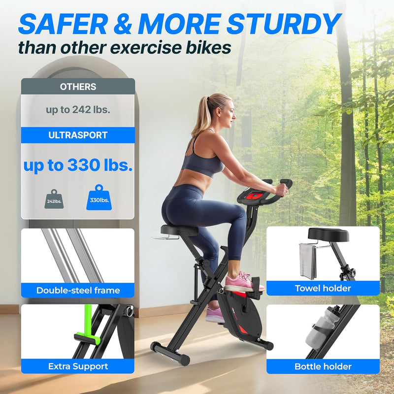 F-Bike Pro Folding Exercise Bike 331 Lbs Capacity