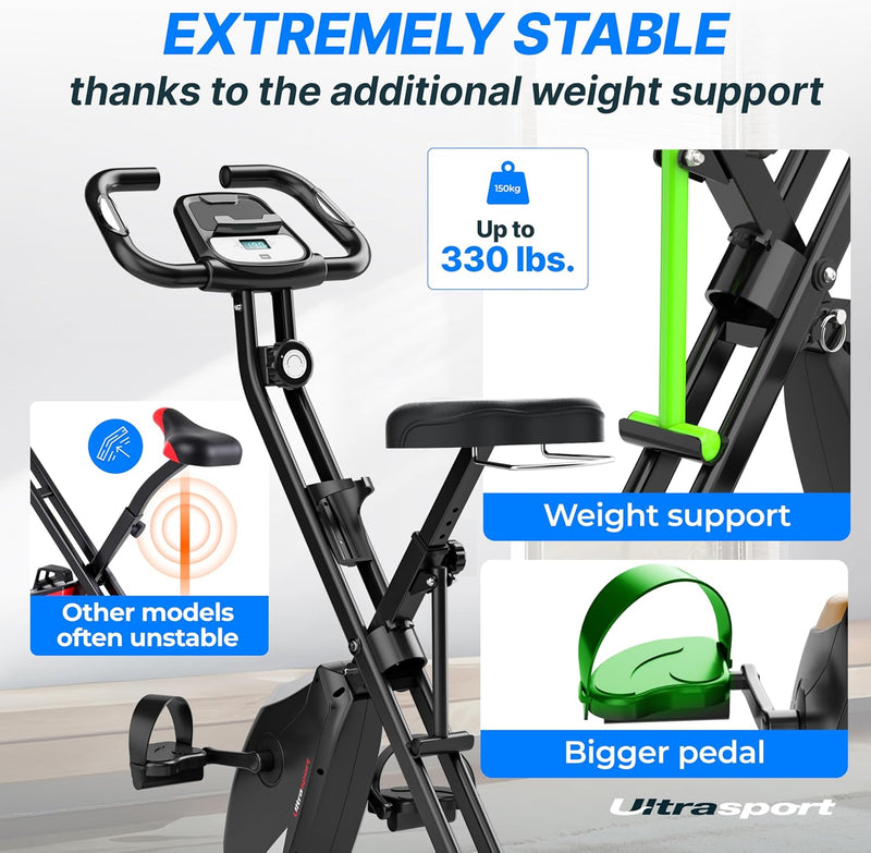 F-Bike Pro Folding Exercise Bike 331 Lbs Capacity