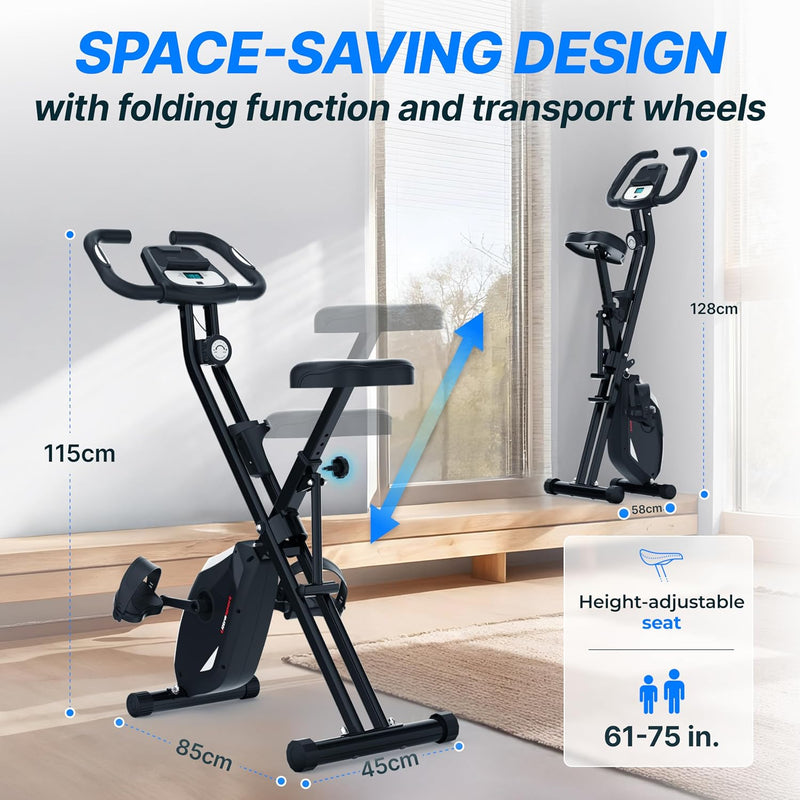 F-Bike Pro Folding Exercise Bike 331 Lbs Capacity