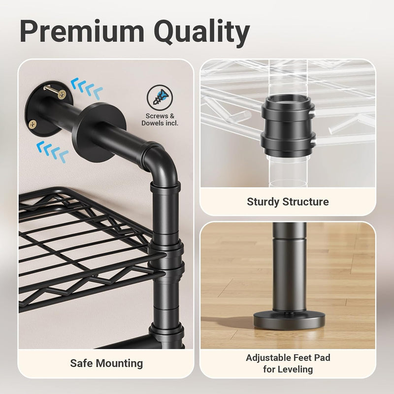 F3 Garment Rack Heavy Duty Clothes for Hanging