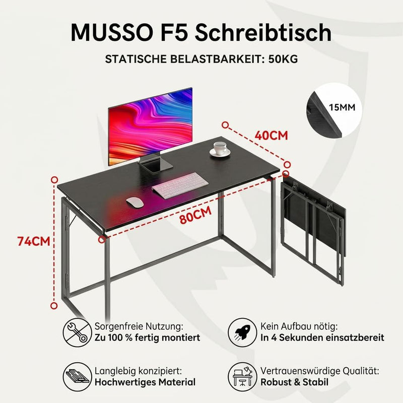 F5 80 X 40CM Folding Desk