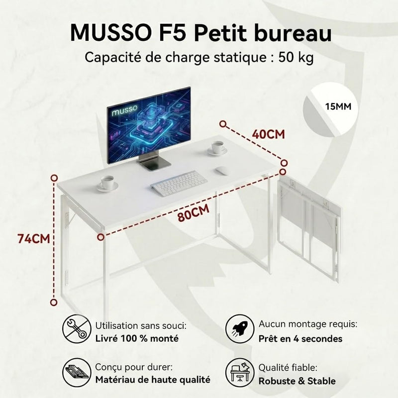 F5 80 X 40CM Folding Desk