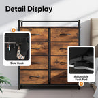 Fabric Chest of Drawer with 7 Drawers Home