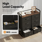 Fabric Chest of Drawer with 7 Drawers Home