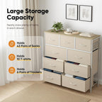 Fabric Chest of Drawer with 7 Drawers Home