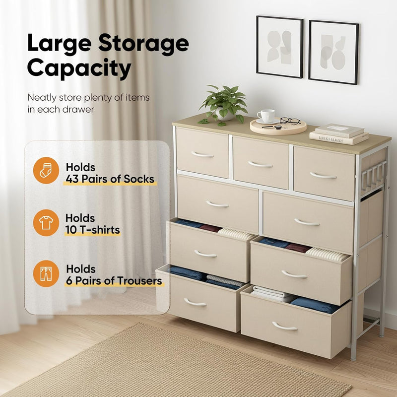 Fabric Chest of Drawer with 7 Drawers Home