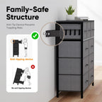 Fabric Chest of Drawer with 7 Drawers Home