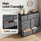 Fabric Chest of Drawer with 7 Drawers Home