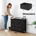 Fabric Chest of Drawer with 7 Drawers Home