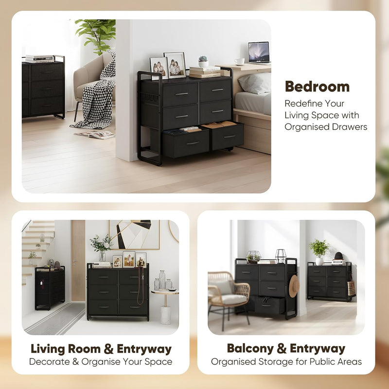 Fabric Chest of Drawer with 7 Drawers Home