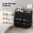 Fabric Chest of Drawer with 7 Drawers Home