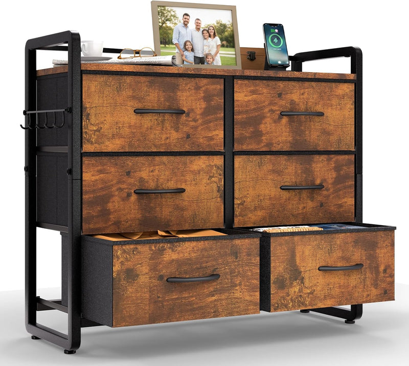 Fabric Chest of Drawer with 7 Drawers Home