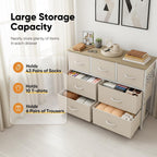 Fabric Chest of Drawer with 7 Drawers Home