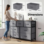 Fabric Chest of Drawer with 7 Drawers Home