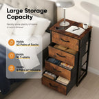Fabric Chest of Drawer with 7 Drawers Home
