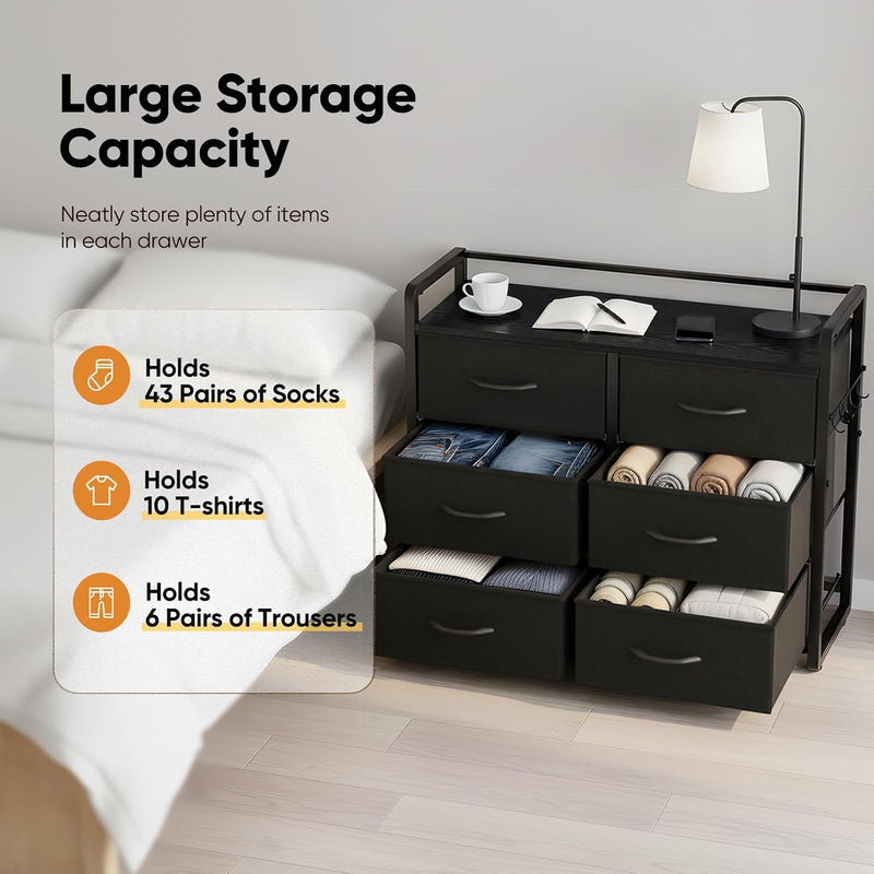 Fabric Chest of Drawer with 7 Drawers Home