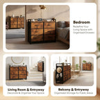 Fabric Chest of Drawer with 7 Drawers Home