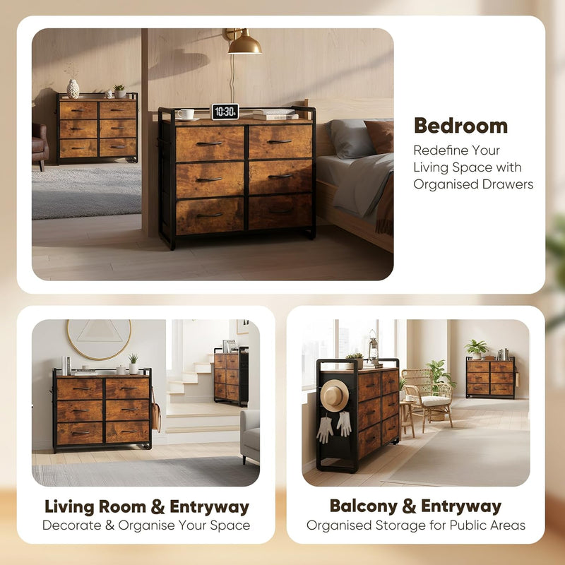 Fabric Chest of Drawer with 7 Drawers Home