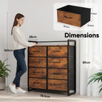 Fabric Chest of Drawer with 7 Drawers Home