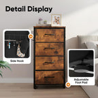 Fabric Chest of Drawer with 7 Drawers Home