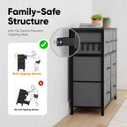 Fabric Chest of Drawer with 7 Drawers Home