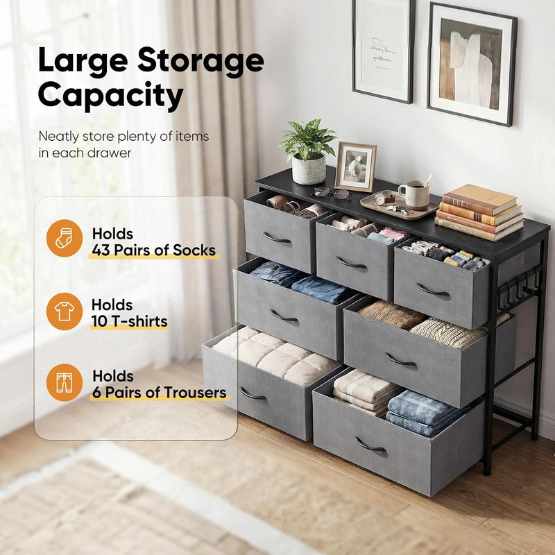 Fabric Chest of Drawer with 7 Drawers Home