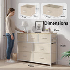 Fabric Chest of Drawer with 7 Drawers Home