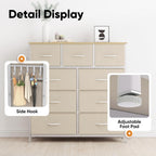 Fabric Chest of Drawer with 7 Drawers Home